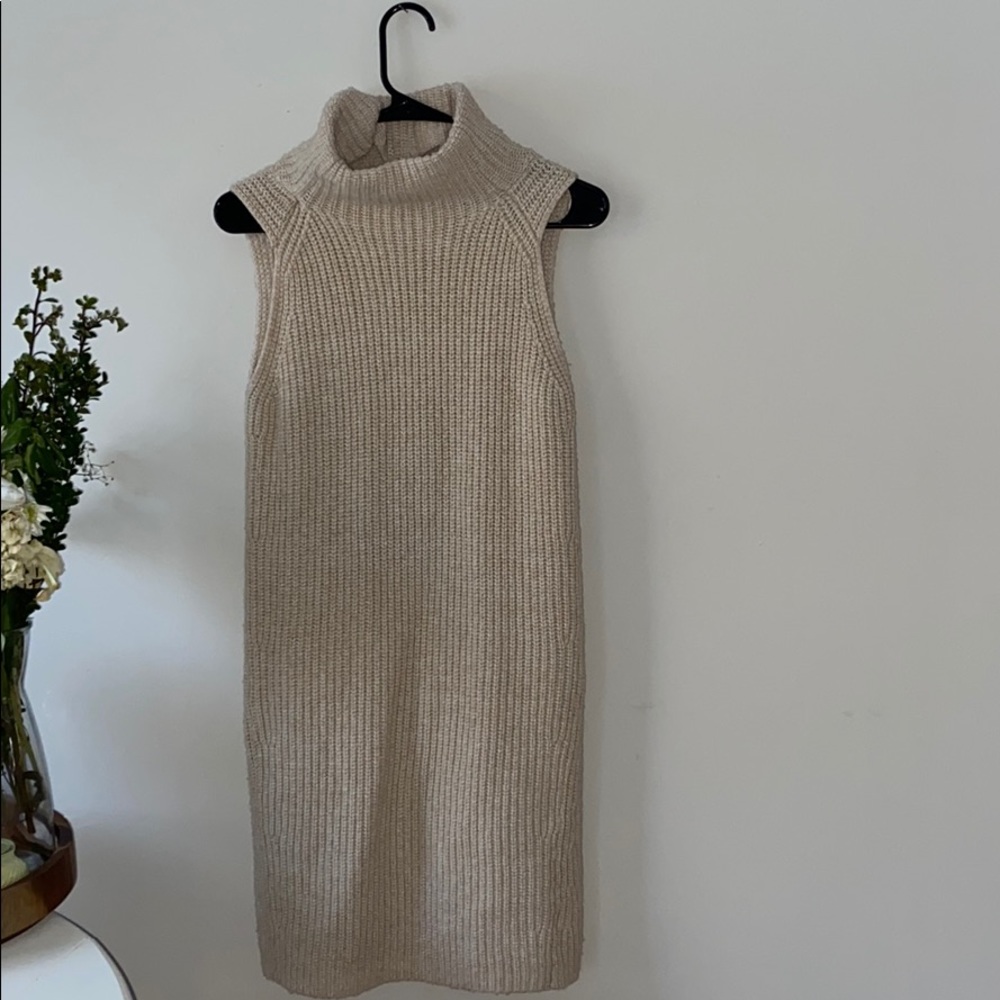 Target Cream Turtleneck Sweater Dress